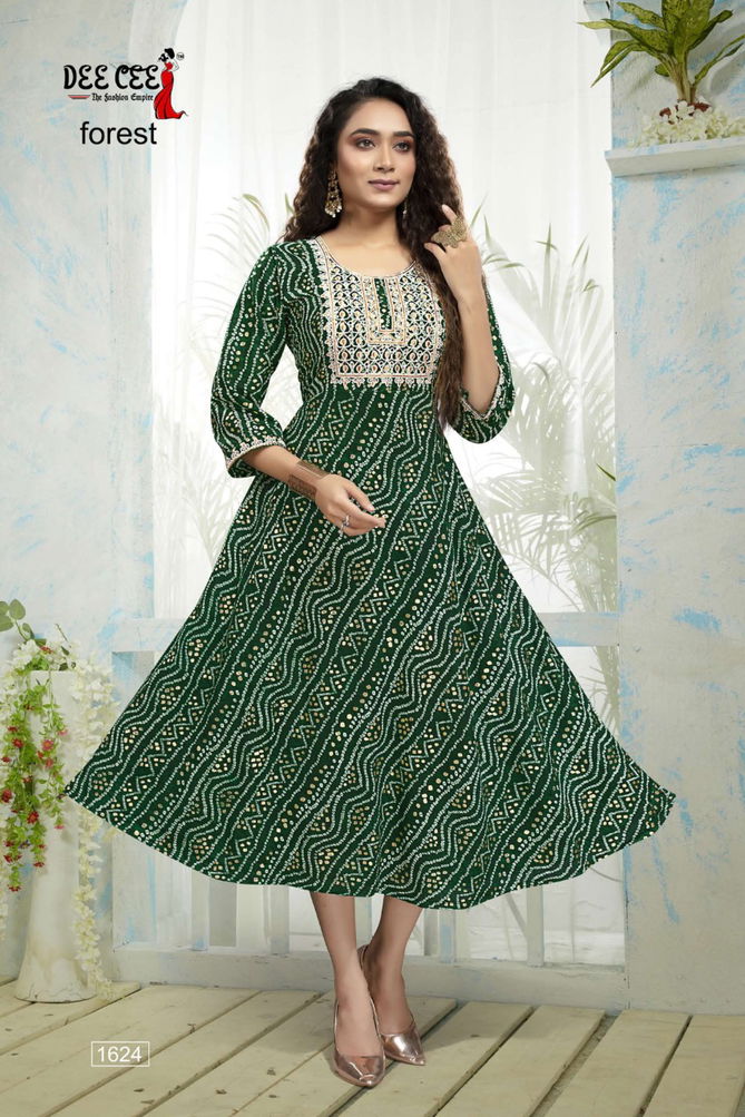 Deecee Forest New Latest Ethnic Wear Printed Rayon Kurti Collection